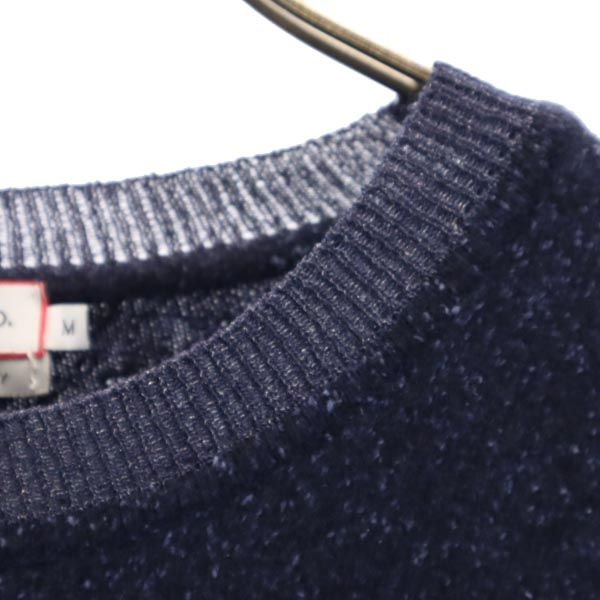 MAX&CO マックスアンドコー アンゴラブレンド 長袖 レイヤード風 セーター M ネイビー系 ネップ ニット レディース