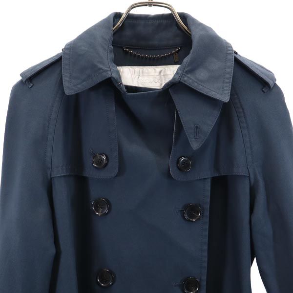 コーチ トレンチコート S ネイビー COACH ウエストベルト レディース