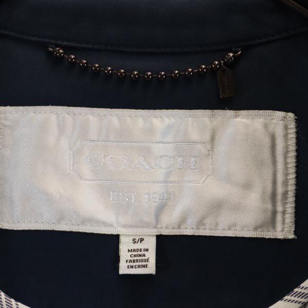 コーチ トレンチコート S ネイビー COACH ウエストベルト レディース