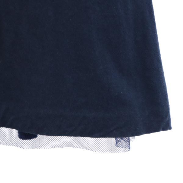 sacai luck サカイラック 長袖 タートルネック カットソー 2 ネイビー 裏チュール レディース