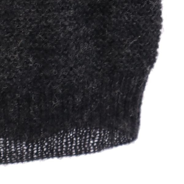 LANVIN en Bleu ランバンオンブルー ウールブレンド デザイン 半袖 デザイン セーター 38 グレー系 ニット レディース