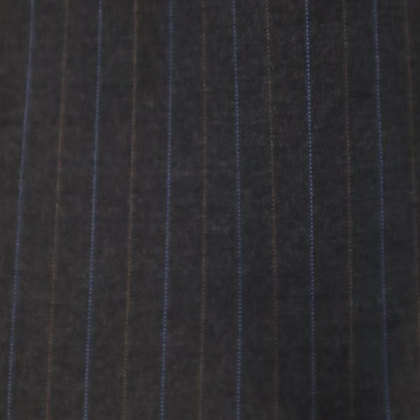 LANVIN ランバン 日本製 ウール ストライプ柄 テーラードジャケット R46-44 グレー系 メンズ