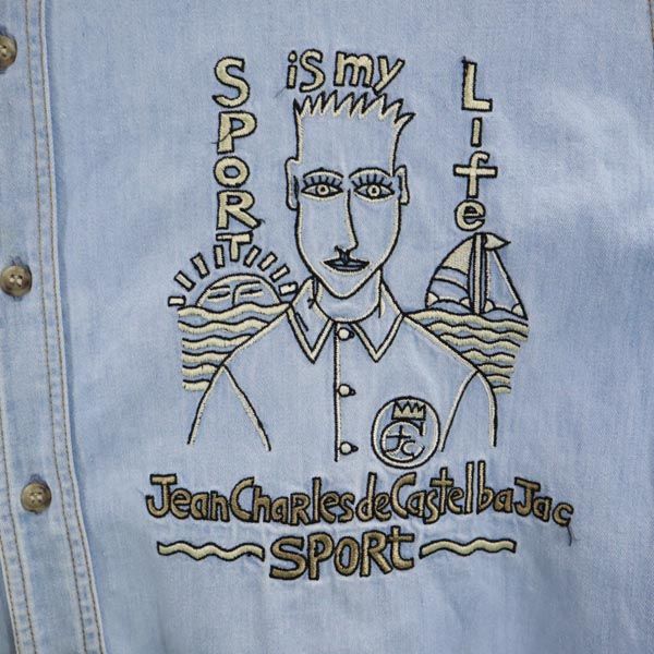 Jean charles de Castelbajac ジャンシャルルドカステルバジャック 長袖 シャンブレーシャツ 2 メンズ