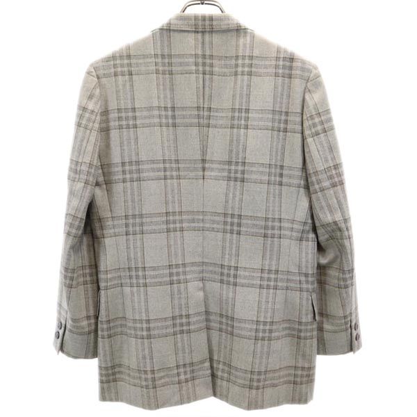 Burberrys バーバリーズ 90s オールド ウール チェック柄 テーラードジャケット 165-90-78 グレー系 メンズ