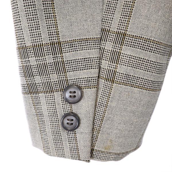 Burberrys バーバリーズ 90s オールド ウール チェック柄 テーラードジャケット 165-90-78 グレー系 メンズ