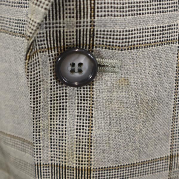 Burberrys バーバリーズ 90s オールド ウール チェック柄 テーラードジャケット 165-90-78 グレー系 メンズ