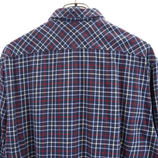 Barbour バブアー チェック 長袖 ボタンダウンシャツ USA M ネイビー系 メンズ