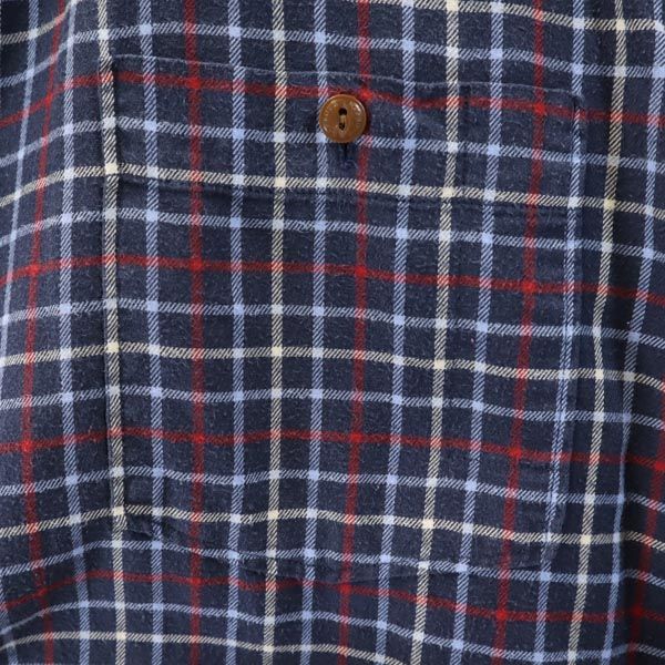 Barbour バブアー チェック 長袖 ボタンダウンシャツ USA M ネイビー系 メンズ