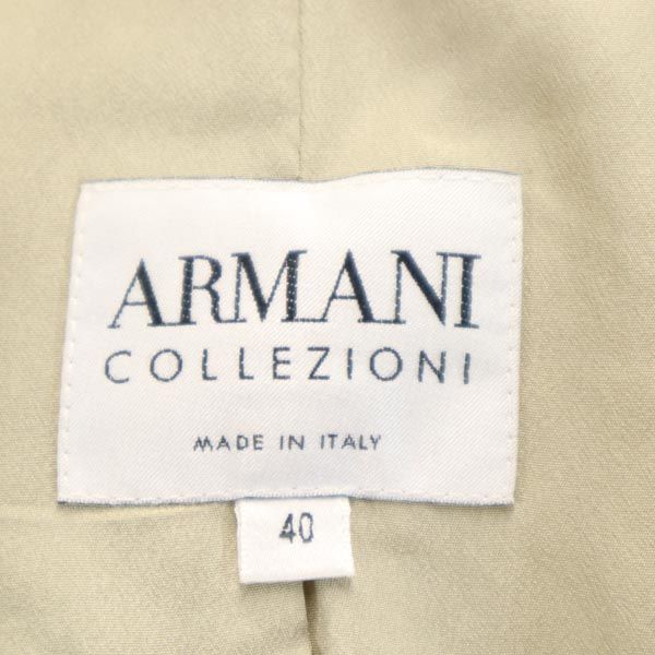 ARMANI COLLEZIONI アルマーニ コレツィオーニ イタリア製 テーラードジャケット 40 ベージュ レディース