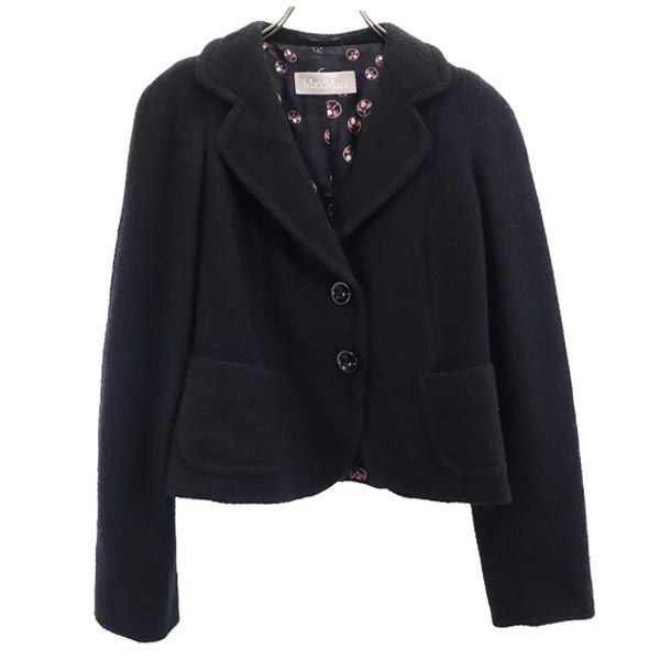 MAX MARA マックスマーラ テーラードジャケット 40 ブラック レディース