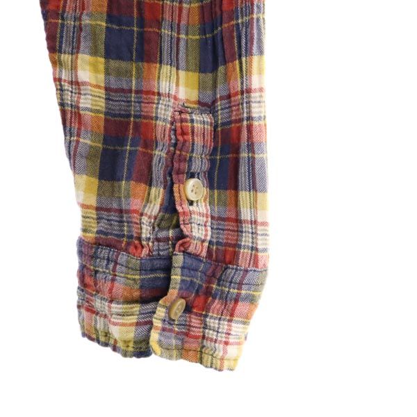 glamb グラム 日本製 長袖 シワ加工 ガーゼ生地 チェックシャツ 1 メンズ