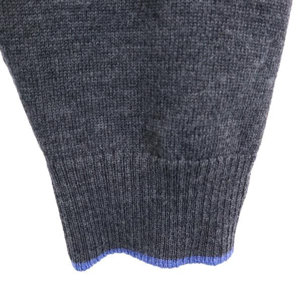 LANVIN en Bleu ランバンオンブルー 長袖 Vネック セーター 48 グレー ニット レディース