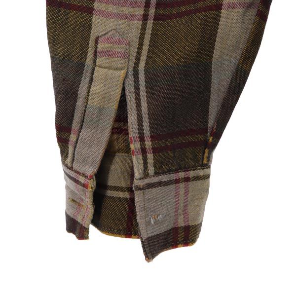 CLASSIC クラシック 長袖 チェックシャツ M ブラウン系 メンズ