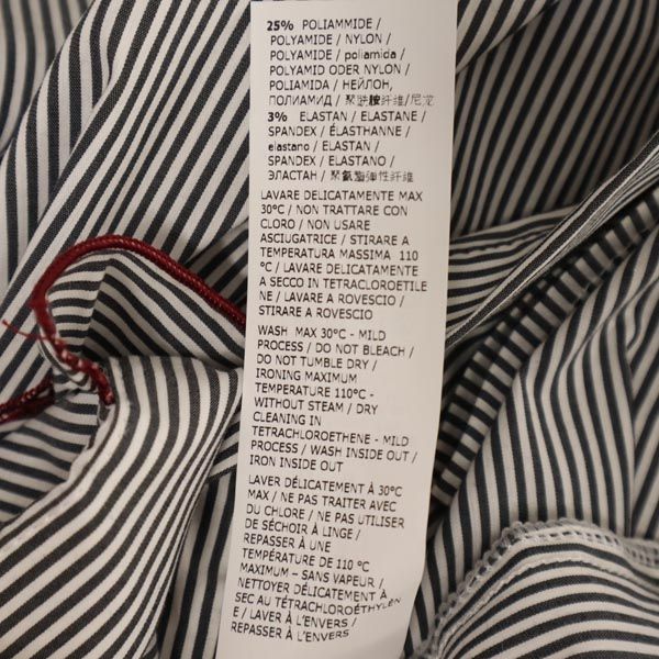 Be Blumarine ビーブルマリン ストライプ 長袖 シャツ USA8 ネイビー系 レディース