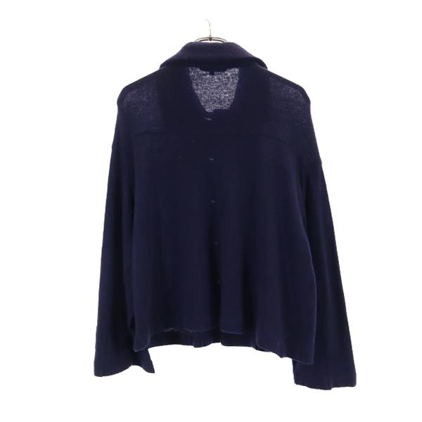 tricot COMME des GARCONS トリココムデギャルソン 2014年 日本製 ウールブレンド 長袖 ニット カーディガン M ネイビー レディース