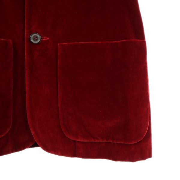 A.P.C. アーペーセー フランス製 ベロア ベロア テーラードジャケット S レッド レディース