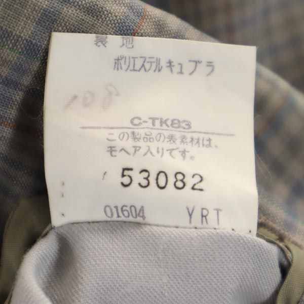 Burberrys バーバリーズ 90s オールド ウールブレンド チェック テーラードジャケット A5 グレー メンズ