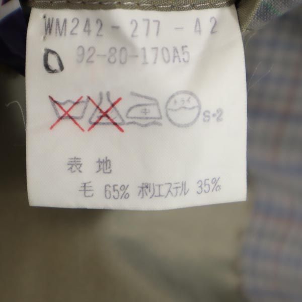 Burberrys バーバリーズ 90s オールド ウールブレンド チェック テーラードジャケット A5 グレー メンズ