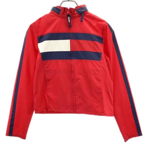TOMMY JEANS トミージーンズ 90s オールド フラッグタグ ナイロンジャケット S レッド フード キッズ