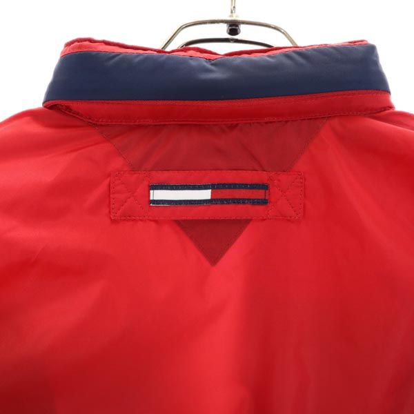 TOMMY JEANS トミージーンズ 90s オールド フラッグタグ ナイロンジャケット S レッド フード キッズ