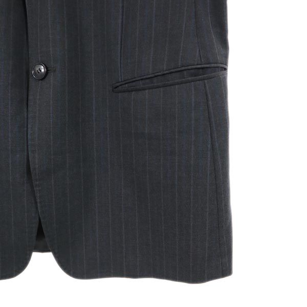 Emporio Armani エンポリオアルマーニ イタリア製 ウール ストライプ テーラードジャケット グレー系 メンズ