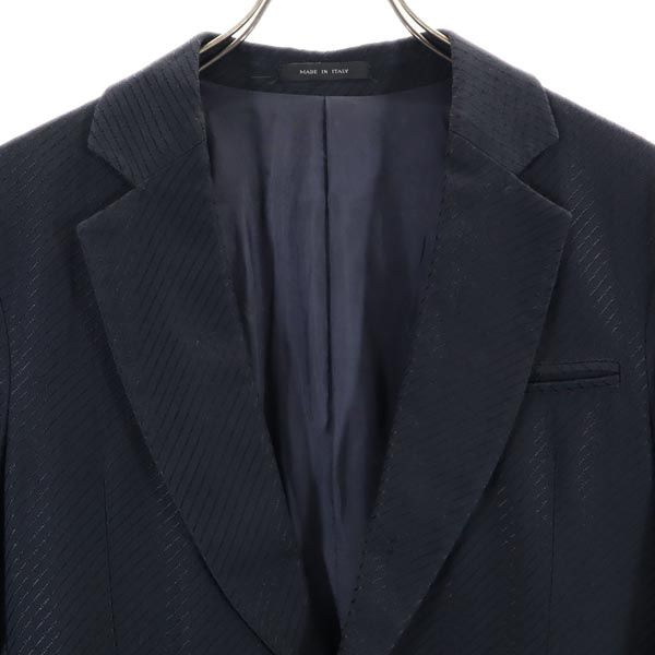 エンポリオアルマーニ イタリア製 総柄 テーラードジャケット ネイビー Emporio Armani メンズ