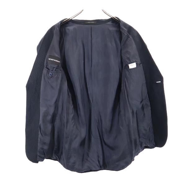 エンポリオアルマーニ イタリア製 総柄 テーラードジャケット ネイビー Emporio Armani メンズ
