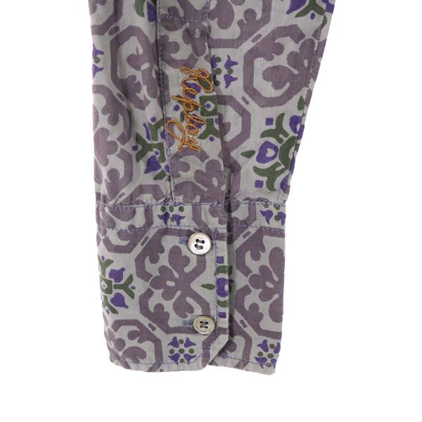 REPLAY リプレイ 総柄 長袖 シャツ XS グレー系 レディース