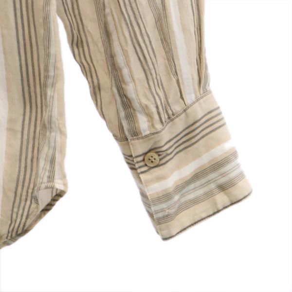 ACNE STUDIOS アクネストゥディオズ ボーダー柄 長袖 シャツ 38 ベージュ系 レディース