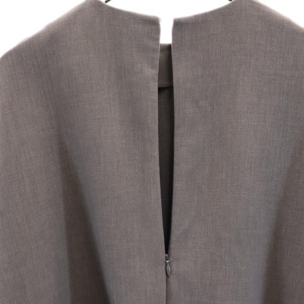 ENFOLD エンフォルド バックジップ シャツ 38 グレー レディース