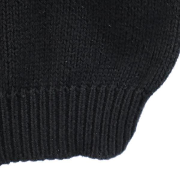 RALPH LAUREN ラルフローレン ゴルフ 長袖 Vネック コットンニット セーター XS ブラック メンズ