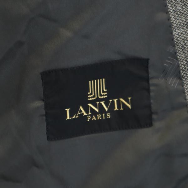 LANVIN ランバン ウール チェック柄 テーラードジャケット グレー メンズ