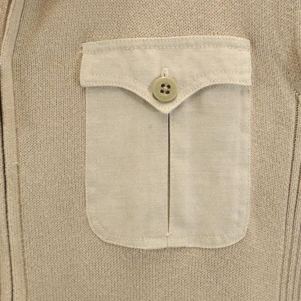 BURBERRY BLACK LABEL バーバリーブラックレーベル 三陽商会 フルジップ ニットジャケット 2 ベージュ メンズ