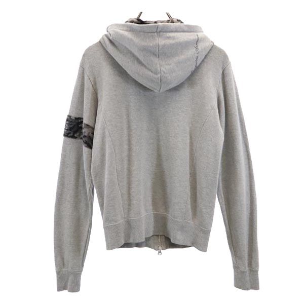 EMPORIO ARMANI×Daisuke Maki エンポリオ アルマーニ × ダイスケマキ 迷彩 長袖 スウェット ジップパーカー S グレー系 メンズ