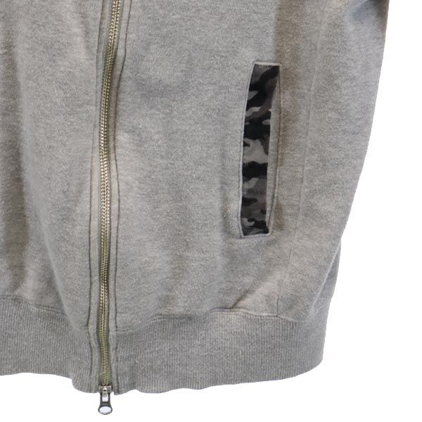 EMPORIO ARMANI×Daisuke Maki エンポリオ アルマーニ × ダイスケマキ 迷彩 長袖 スウェット ジップパーカー S グレー系 メンズ