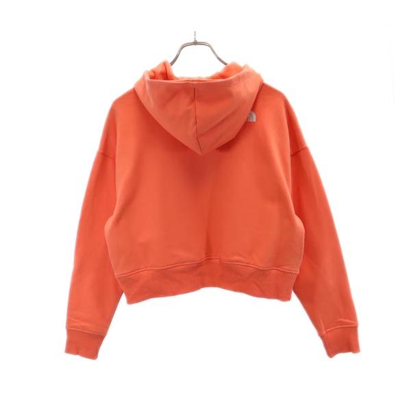 THE NORTH FACE ノースフェイス アウトドア 長袖 スウェットパーカー XS オレンジ系 裏起毛 レディース