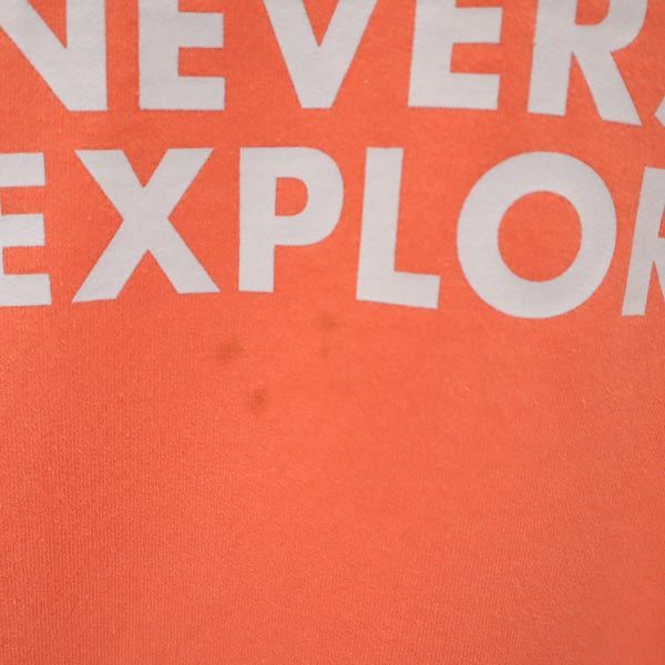 THE NORTH FACE ノースフェイス アウトドア 長袖 スウェットパーカー XS オレンジ系 裏起毛 レディース