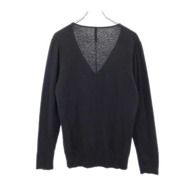 BLACKBARRETT by NEIL BARRETT ブラックバレットバイニールバレット 三陽商会 カシミヤブレンド 長袖 Vネック セーター 3 黒 ニット メンズ