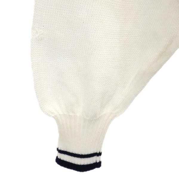 Dunhill ダンヒル イタリア製 長袖 Vネック セーター S ホワイト系 ニット メンズ