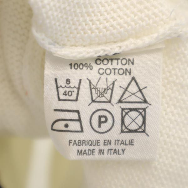 Dunhill ダンヒル イタリア製 長袖 Vネック セーター S ホワイト系 ニット メンズ