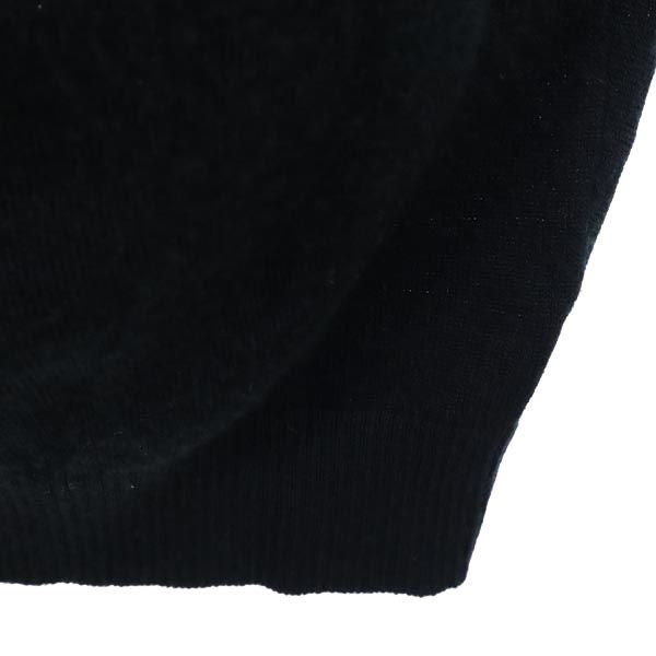 LANVIN en Bleu ランバンオンブルー ウールブレンド 半袖 ニット ワンピース 38 ブラック レディース