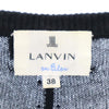 ランバンオンブルー ウールブレンド 半袖 ニット ワンピース 38 ブラック LANVIN en Bleu レディース