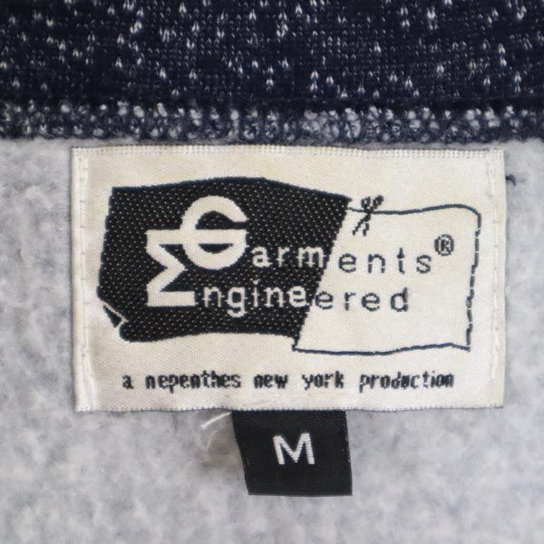 エンジニアードガーメンツ 長袖 スウェットニット ジップパーカー M ネイビー Engineered Garments 裏起毛 メンズ
