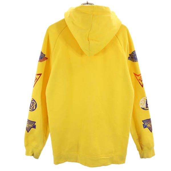 AIR JORDAN エアジョーダン ジャンプマンロゴ 長袖 ジップパーカー S イエロー 裏起毛 メンズ