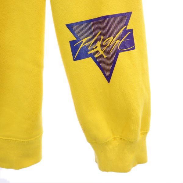 AIR JORDAN エアジョーダン ジャンプマンロゴ 長袖 ジップパーカー S イエロー 裏起毛 メンズ