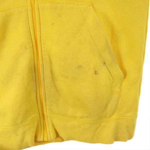 AIR JORDAN エアジョーダン ジャンプマンロゴ 長袖 ジップパーカー S イエロー 裏起毛 メンズ