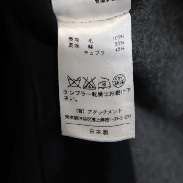 ATTACHMENT アタッチメント 日本製 ウール テーラードジャケット 3 グレー メンズ