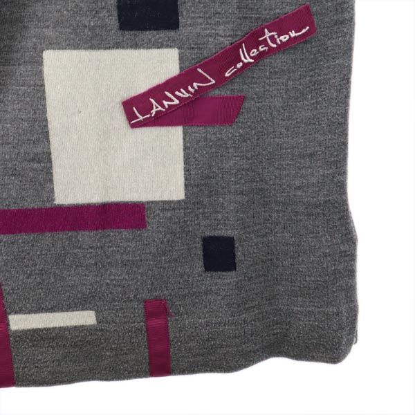 LANVIN ランバン ウールブレンド 長袖 セーター 38 グレー ニット レディース