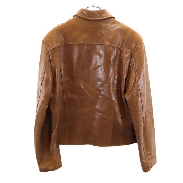 H＆H Leather 70s ヴィンテージ レザージャケット 44 ブラウン 本革 本皮 メンズ