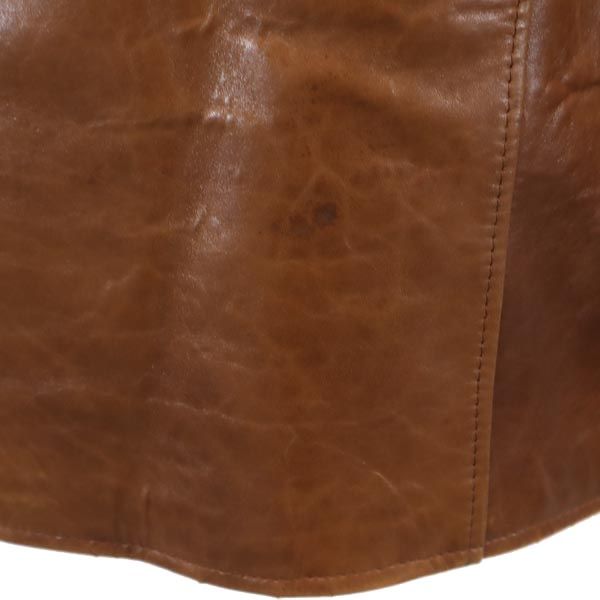 H＆H Leather 70s ヴィンテージ レザージャケット 44 ブラウン 本革 本皮 メンズ